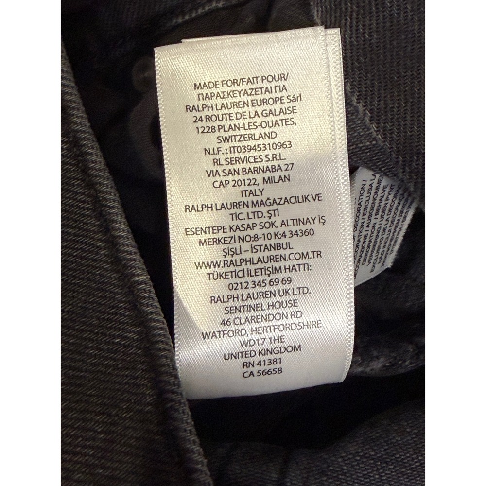 Lauren Ralph Lauren Black Womens Jeans 12 Straight‎ Grunge Denim High Rise Edgy - Picture 11 of 14